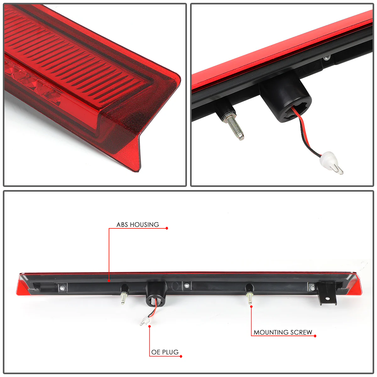DNA LED 3rd Brake Light Ford Mustang SN95 (1999-2004) Clear / Smoked / Red Lens - Image 16