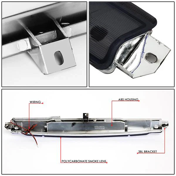 DNA LED 3rd Brake Light Chevy Trailblazer (2002-2009) Black or Chrome Housing with Clear / Smoked / Red Lens - Image 24