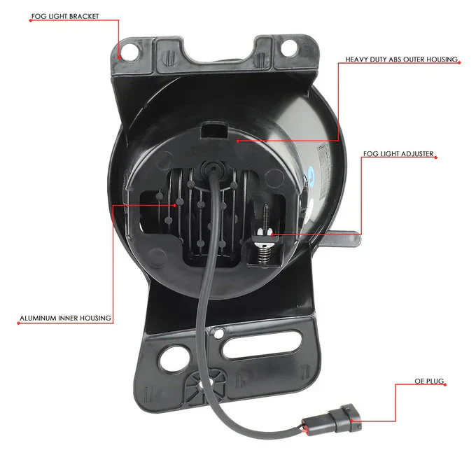 DNA LED Fog Lights for Ford F150 (2005-2008) Projector with Switch & Wiring Harness - Clear or Smoke FL-ZTL-334 - Image 12