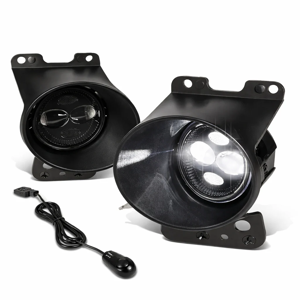 DNA LED Fog Lights for Ford F150 (2005-2008) Projector with Switch & Wiring Harness - Clear or Smoke FL-ZTL-334 - Image 2