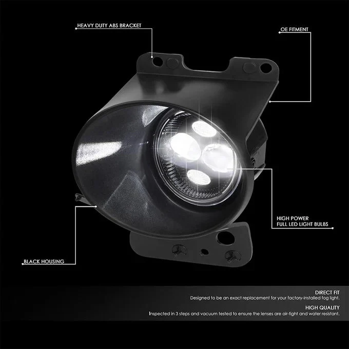 DNA LED Fog Lights for Ford F150 (2005-2008) Projector with Switch & Wiring Harness - Clear or Smoke FL-ZTL-334 - Image 3