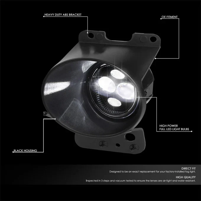 DNA LED Fog Lights for Ford F150 (2005-2008) Projector with Switch & Wiring Harness - Clear or Smoke FL-ZTL-334 - Image 6