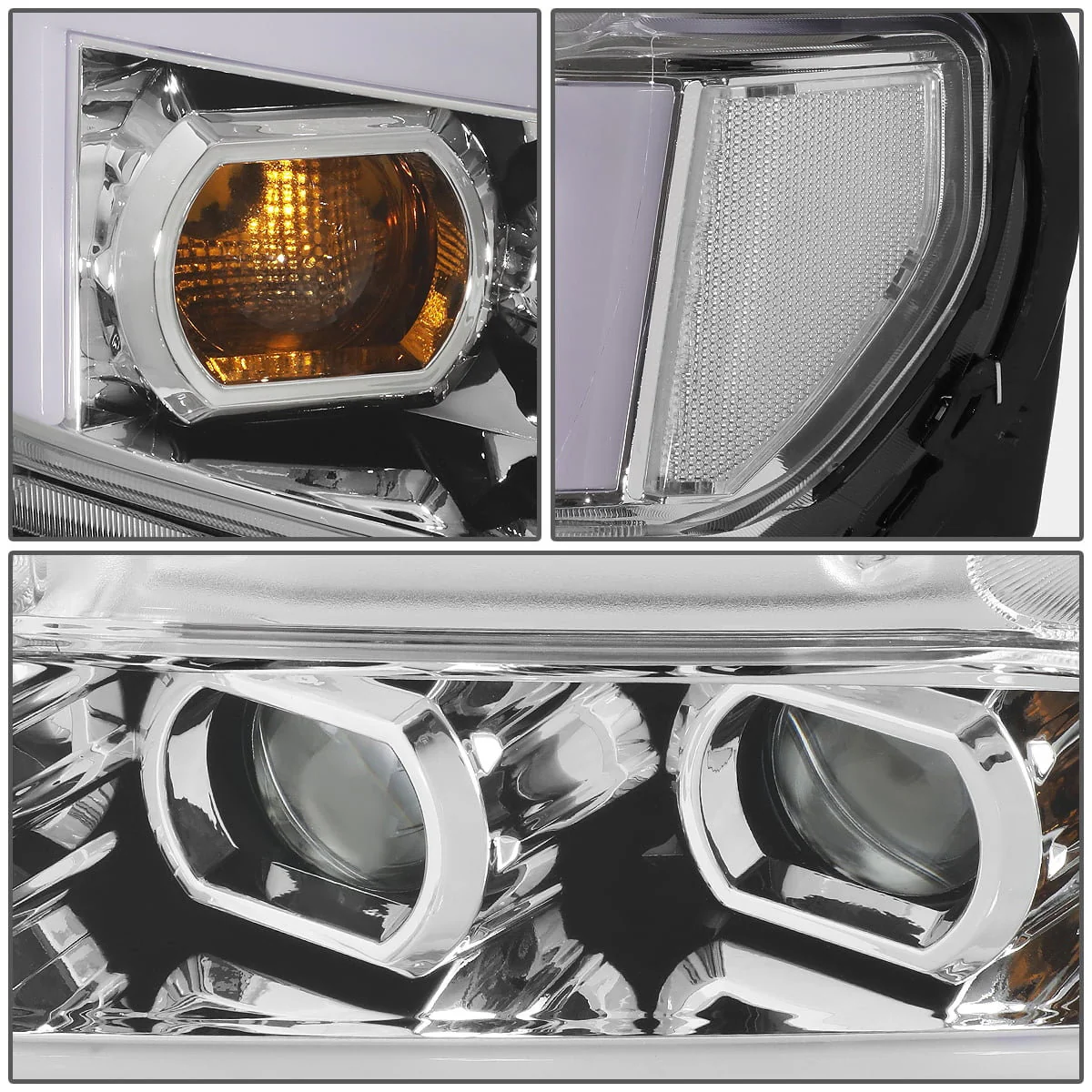 DNA Projector Headlights for Chevy Silverado 1500 (2019-2024) Black or Chrome Housing - Image 14
