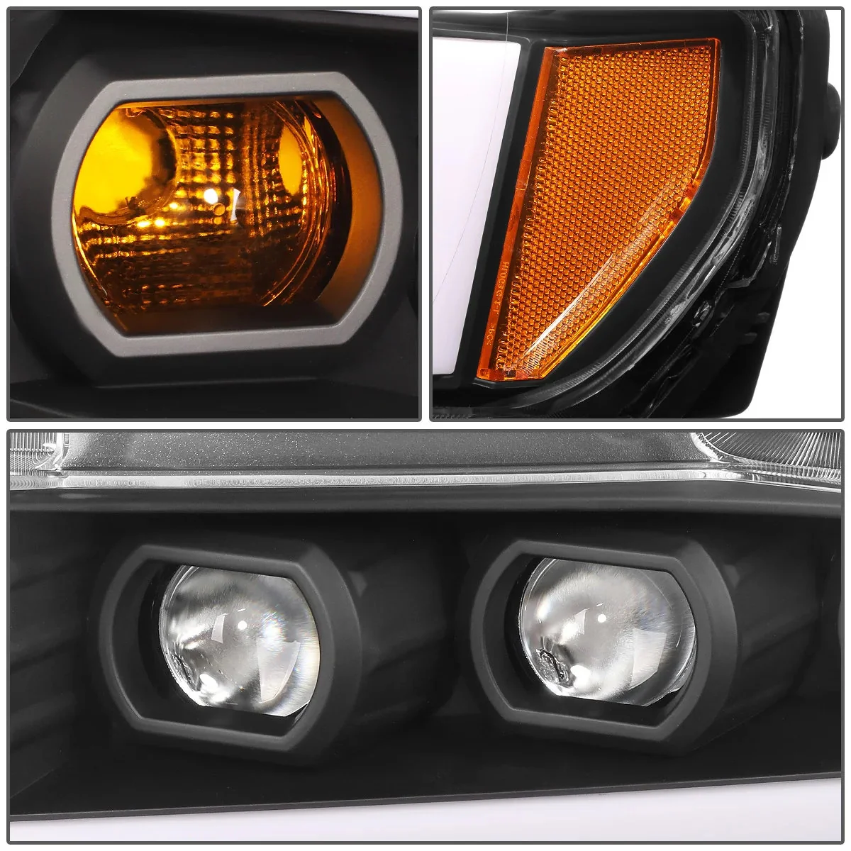 DNA Projector Headlights for Chevy Silverado 1500 (2019-2024) Black or Chrome Housing - Image 3