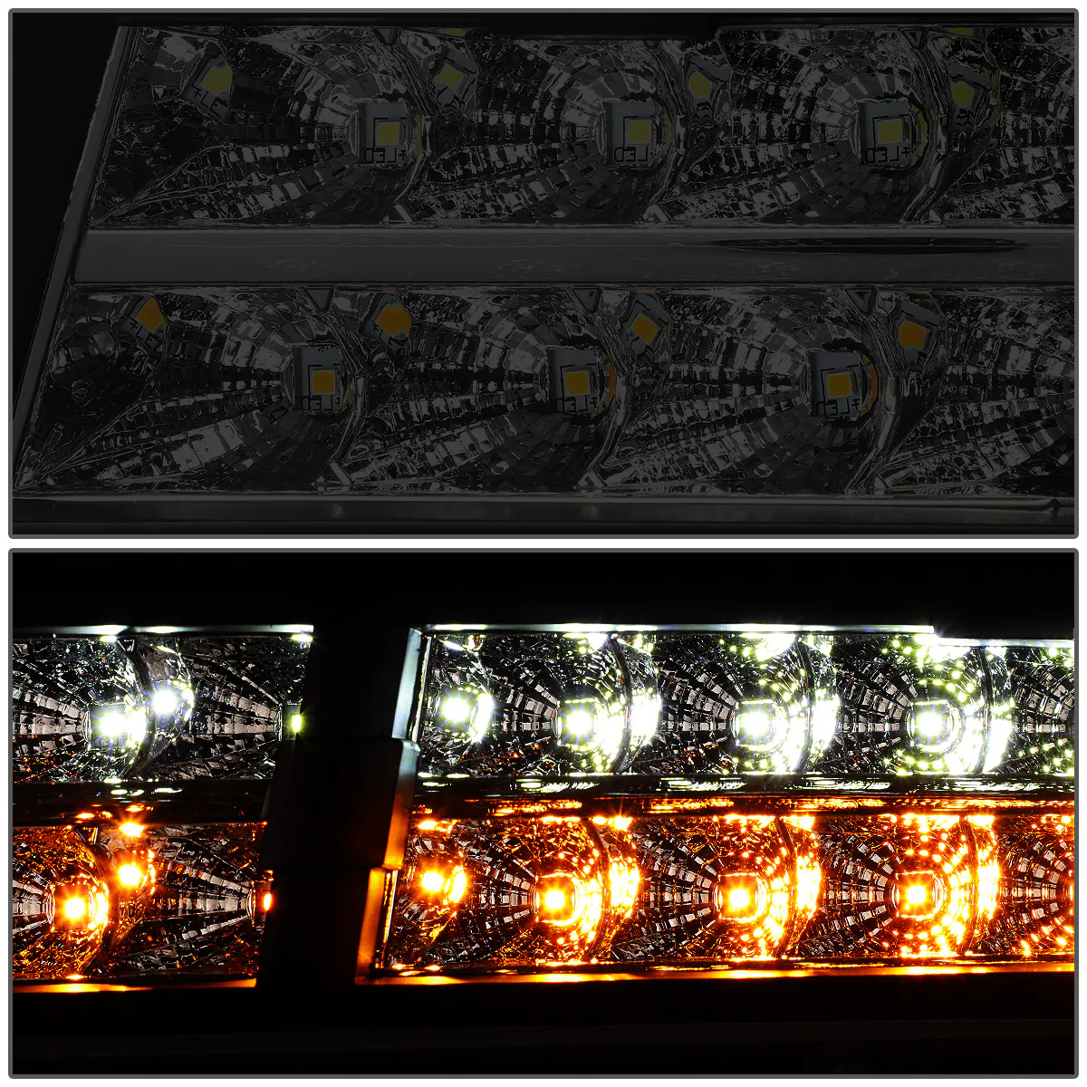 DNA Projector Headlights Chevy Avalanche (07-13) Tahoe (07-14) w/ LED DRL - Black or Chrome Housing - Image 16