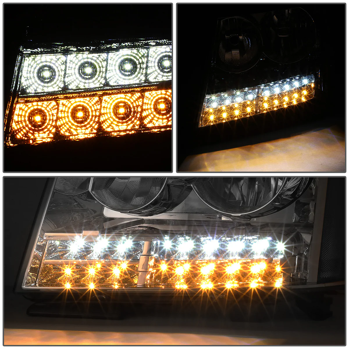 DNA Projector Headlights Chevy Avalanche (07-13) Tahoe (07-14) w/ LED DRL - Black or Chrome Housing - Image 35