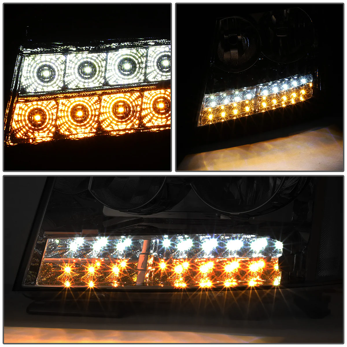 DNA Projector Headlights Chevy Avalanche (07-13) Tahoe (07-14) w/ LED DRL - Black or Chrome Housing - Image 42