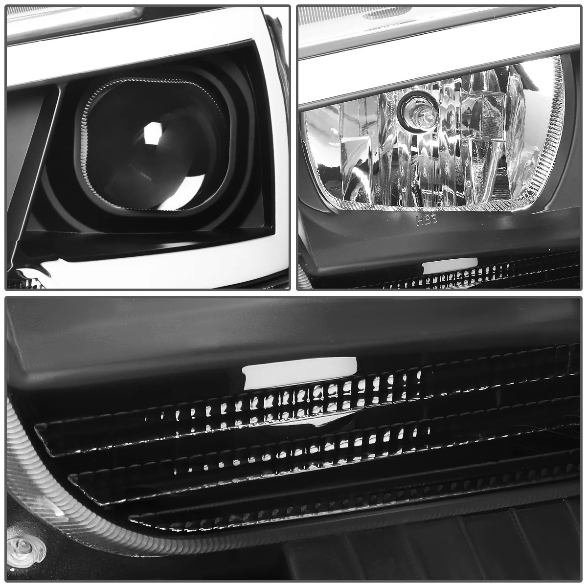 DNA Projector Headlights Dodge Charger (2011-2014) w/ LED DRL - Black or Chrome Housing - Image 11