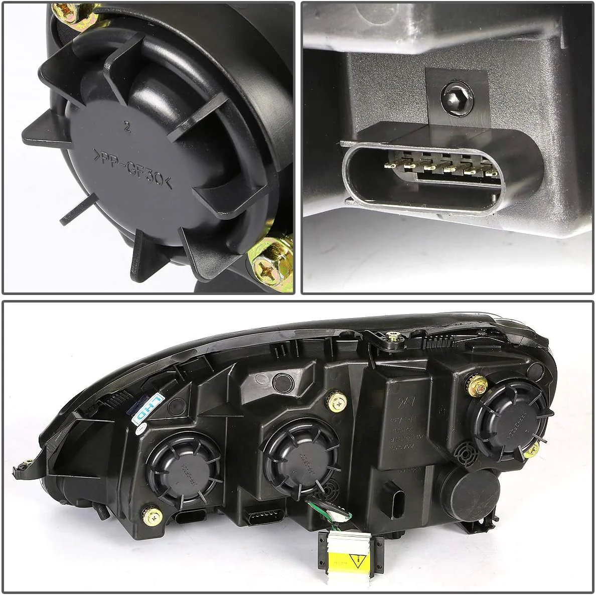 DNA Projector Headlights for Mercedes W220 S55 AMG (2001-2006) S65 AMG (2005-2006) Black or Chrome Housing with Halo or LED Bar DRL - Image 26