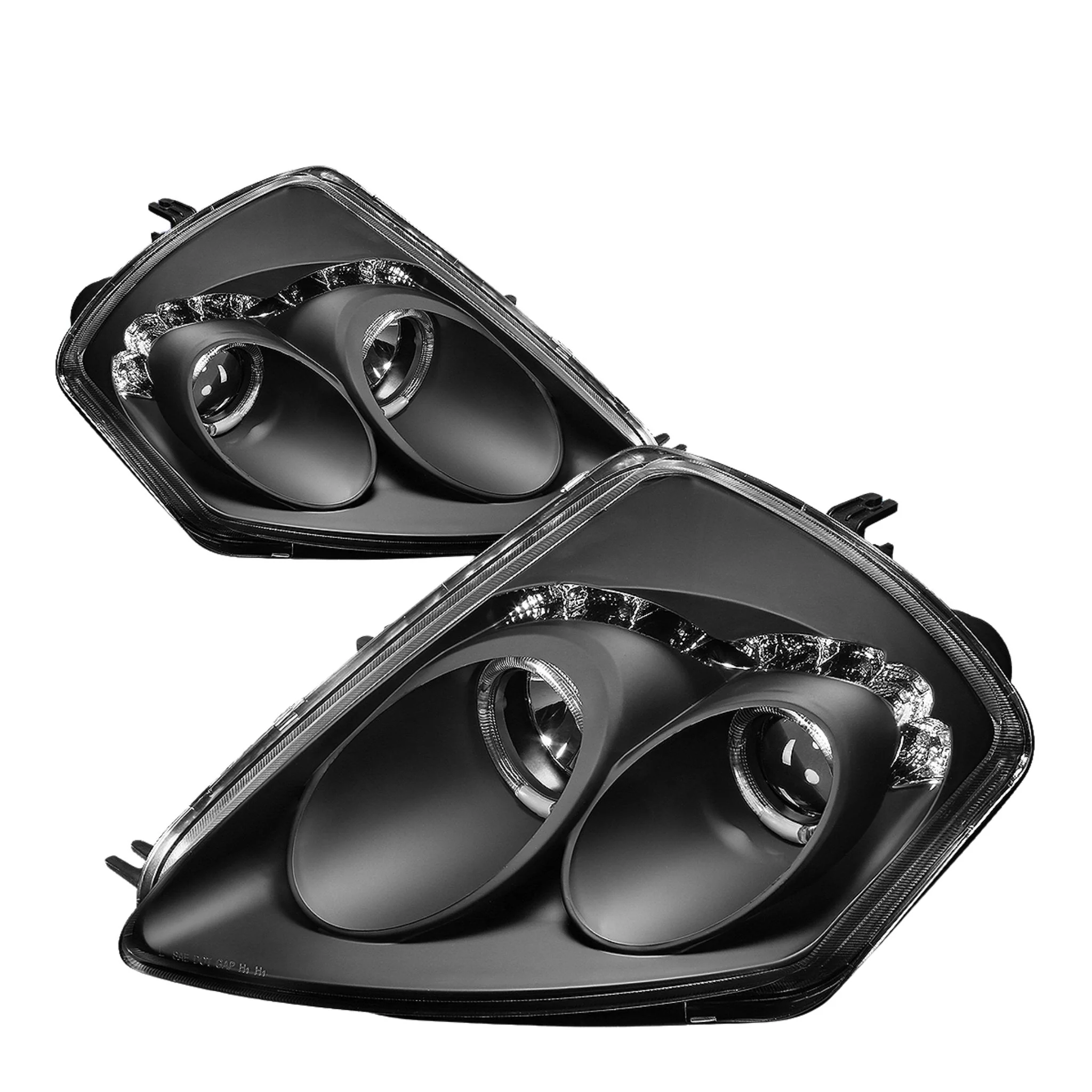 DNA Projector Headlights for Mitsubishi Eclipse (2000-2005) with Black / Chrome / Smoke Housing - Image 3