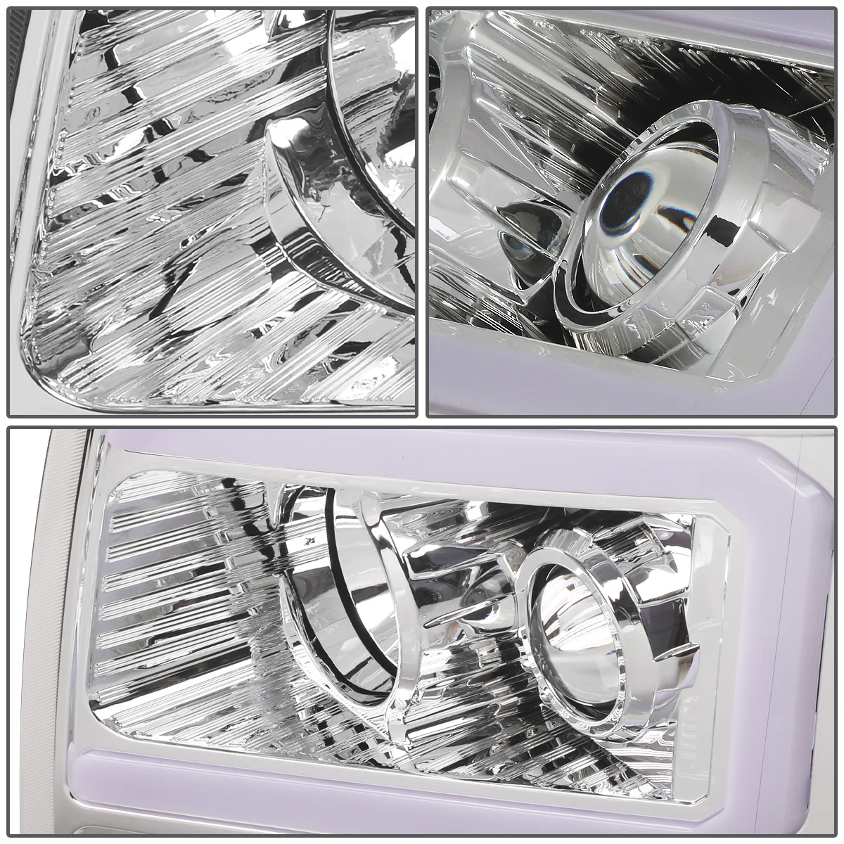 DNA Projector Headlights Ford F150 (09-14) w/ LED DRL - Black / Chrome / Smoke Housing - Image 22