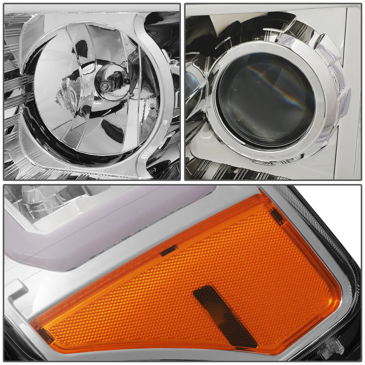 DNA Projector Headlights Ford F150 (09-14) w/ LED DRL - Black / Chrome / Smoke Housing - Image 23