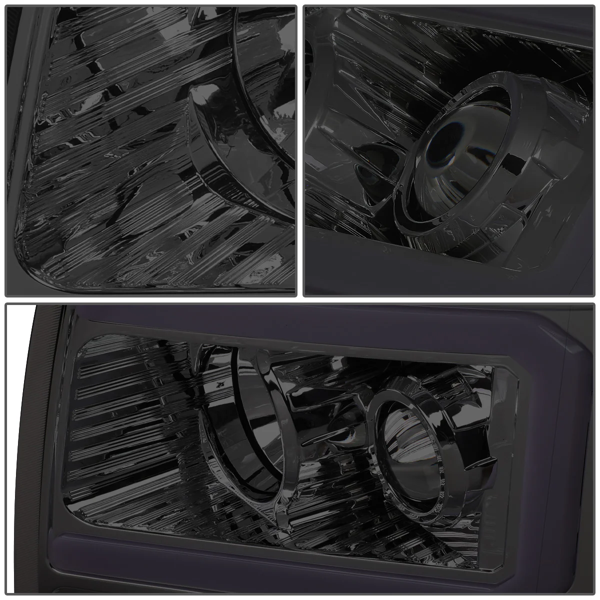 DNA Projector Headlights Ford F150 (09-14) w/ LED DRL - Black / Chrome / Smoke Housing - Image 30