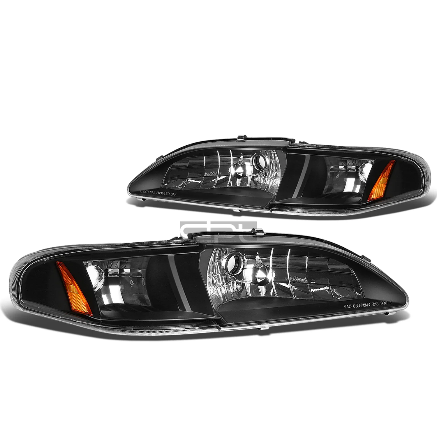 DNA Projector Headlights Ford Mustang SN95 (1994-1998) OE Style w/ Black or Chrome Housing