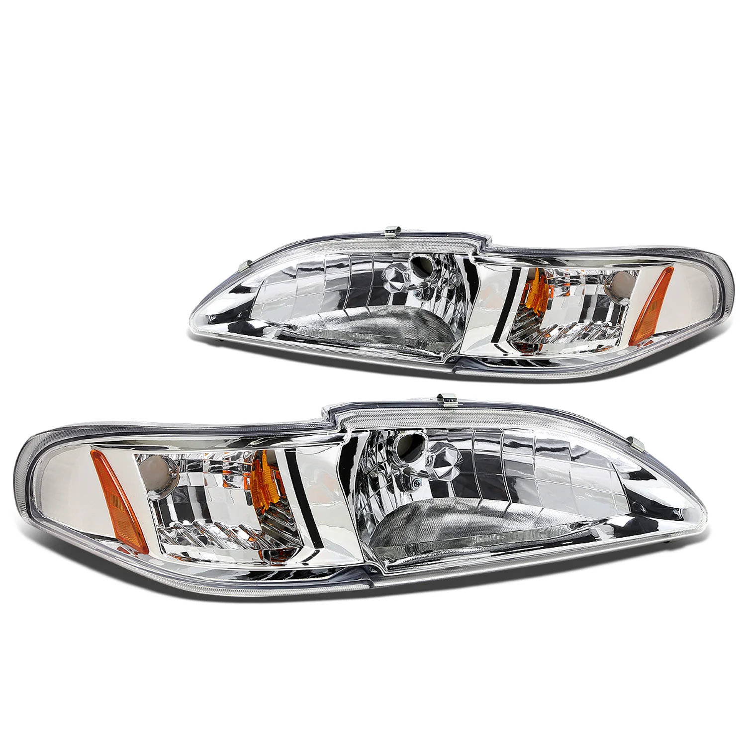 DNA Projector Headlights Ford Mustang SN95 (1994-1998) OE Style w/ Black or Chrome Housing - Image 7