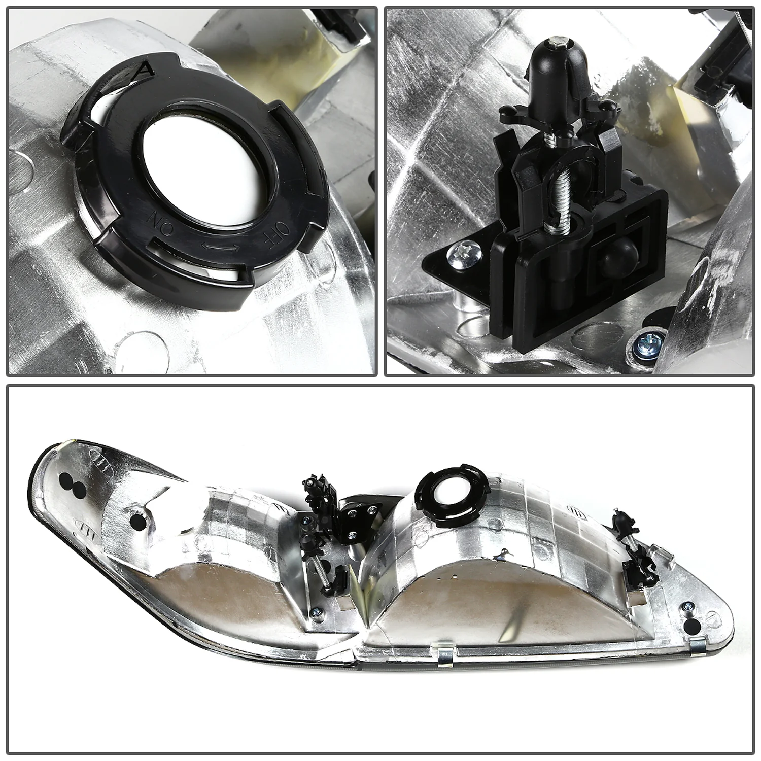 DNA Projector Headlights Ford Mustang SN95 (1994-1998) OE Style w/ Black or Chrome Housing - Image 9