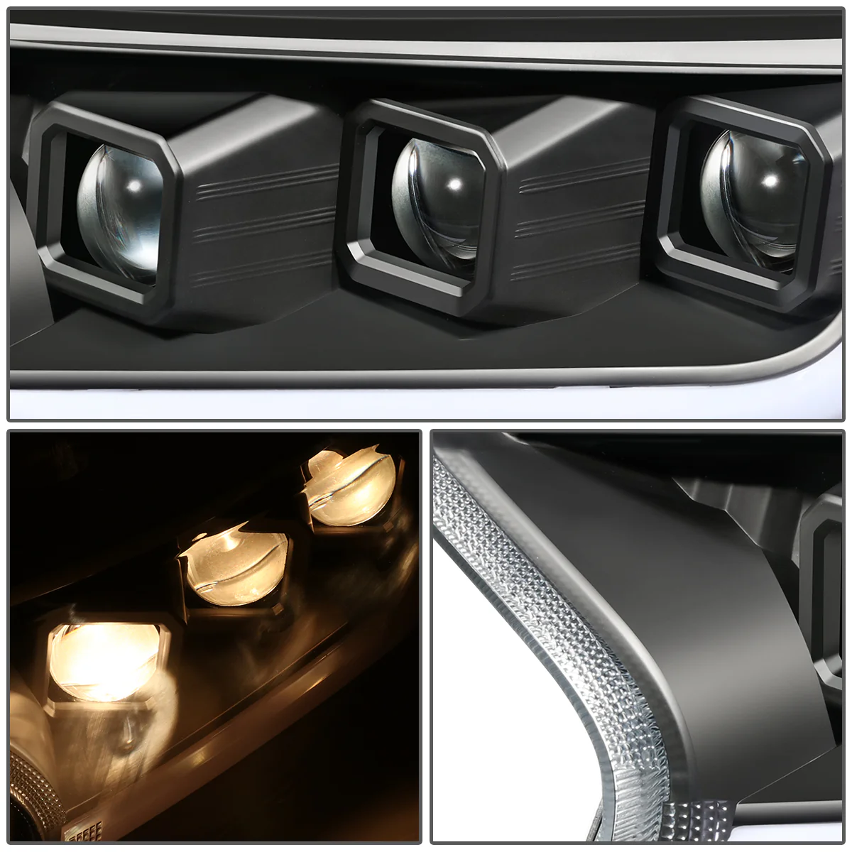 DNA Projector Headlights Ford Ranger XL / XLT (19-23) w/ LED DRL - Black or Chrome Housing - Image 14