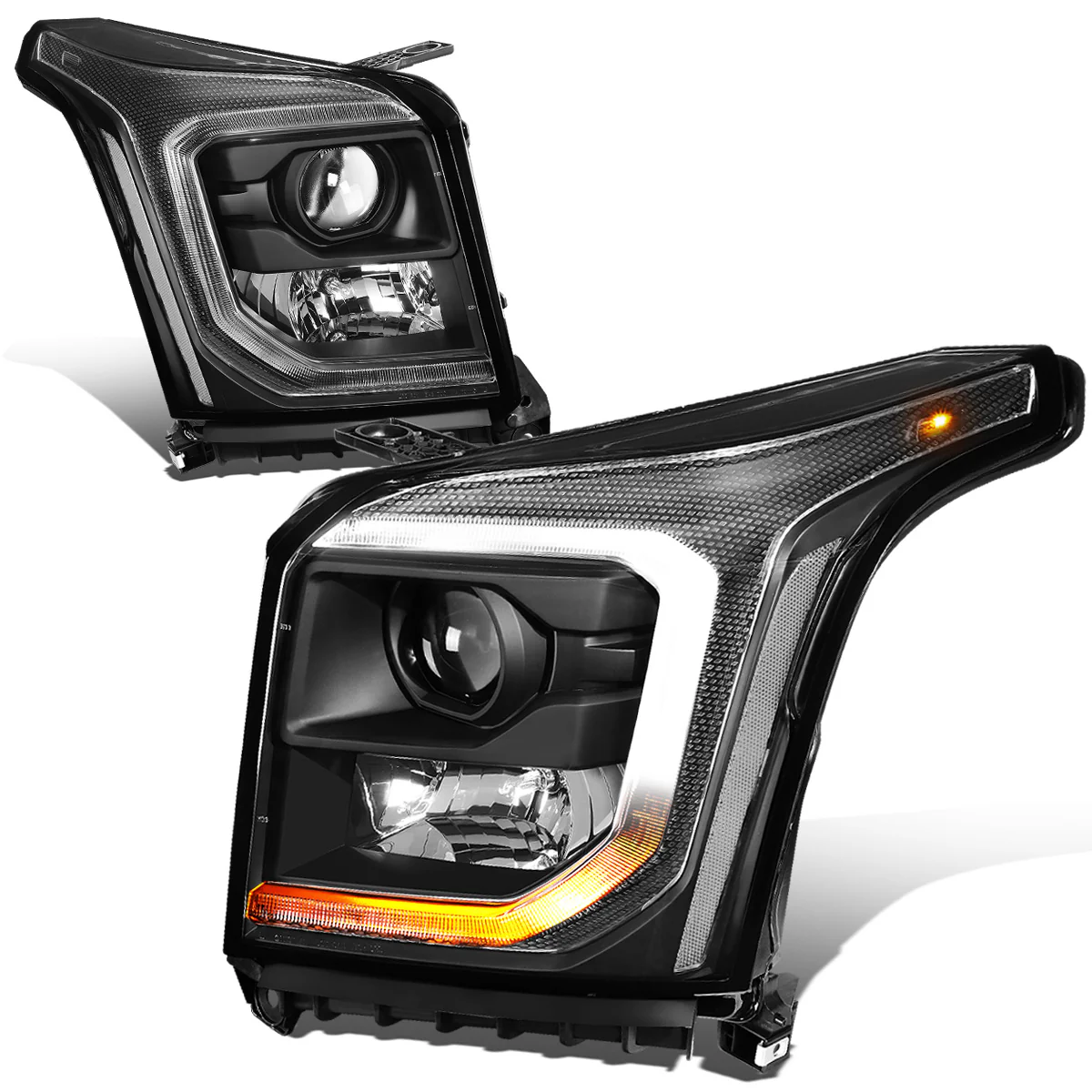 DNA Projector Headlights GMC Yukon / Yukon XL (2015-2020) OE Style w/ Black or Chrome Housing - Image 11