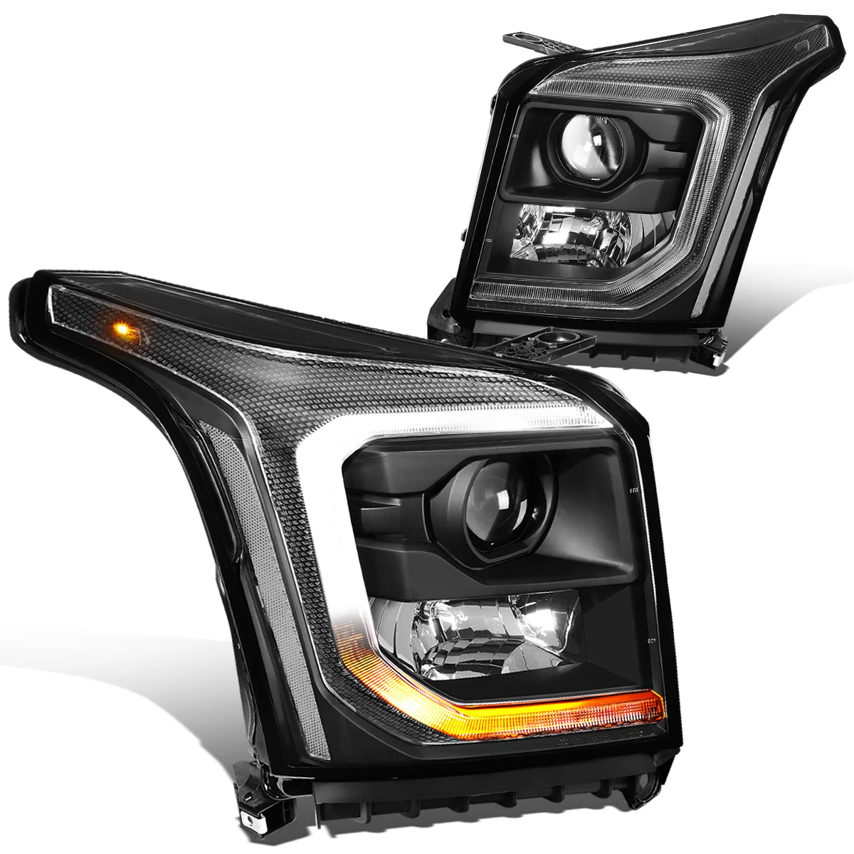 DNA Projector Headlights GMC Yukon / Yukon XL (2015-2020) OE Style w/ Black or Chrome Housing - Image 12