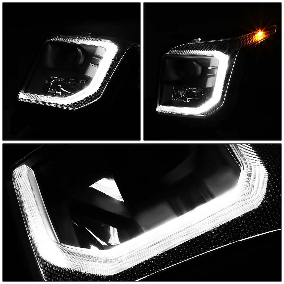 DNA Projector Headlights GMC Yukon / Yukon XL (2015-2020) OE Style w/ Black or Chrome Housing - Image 4