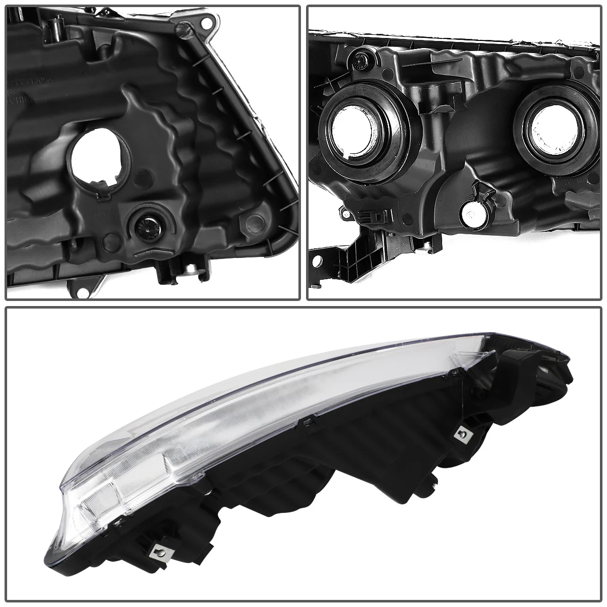 DNA Projector Headlights Honda Accord Coupe (08-12) OE Style w/ Black or Chrome Housing - Image 6