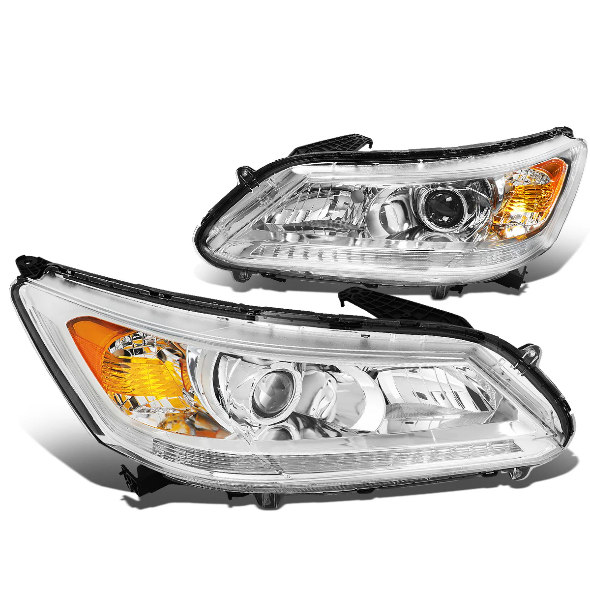 DNA Projector Headlights Honda Accord Sedan (13-15) OE Style w/ Black or Chrome Housing - Image 11