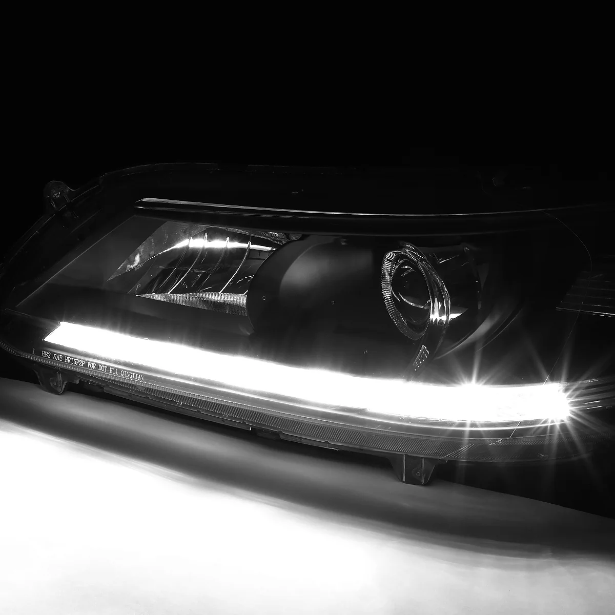 DNA Projector Headlights Honda Accord Sedan (2013-2015) w/ LED DRL - Black or Chrome Housing - Image 11