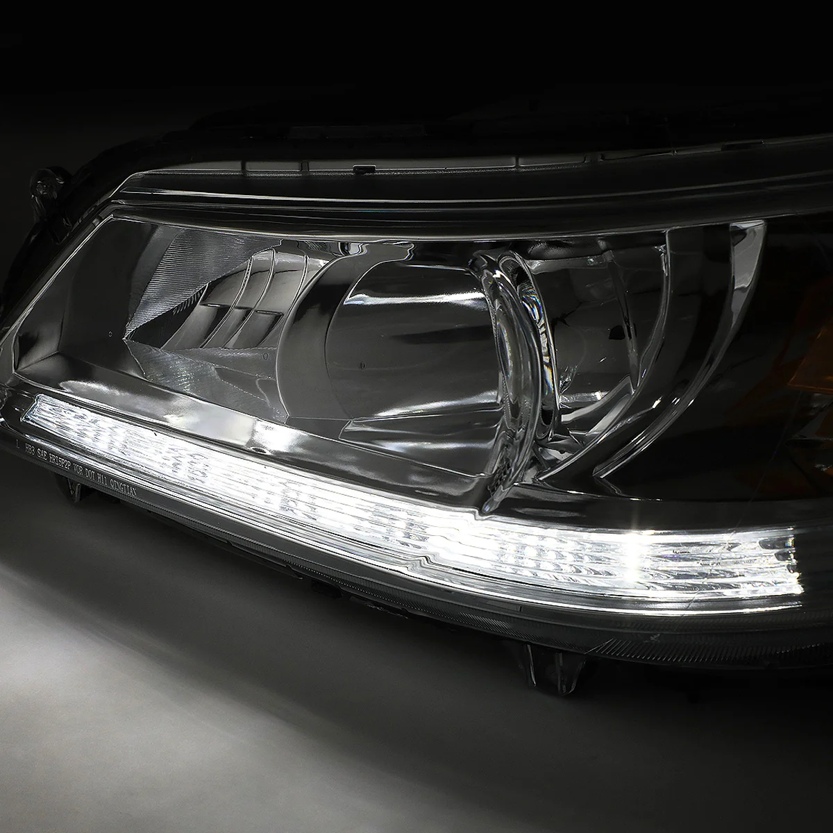 DNA Projector Headlights Honda Accord Sedan (2013-2015) w/ LED DRL - Black or Chrome Housing - Image 18