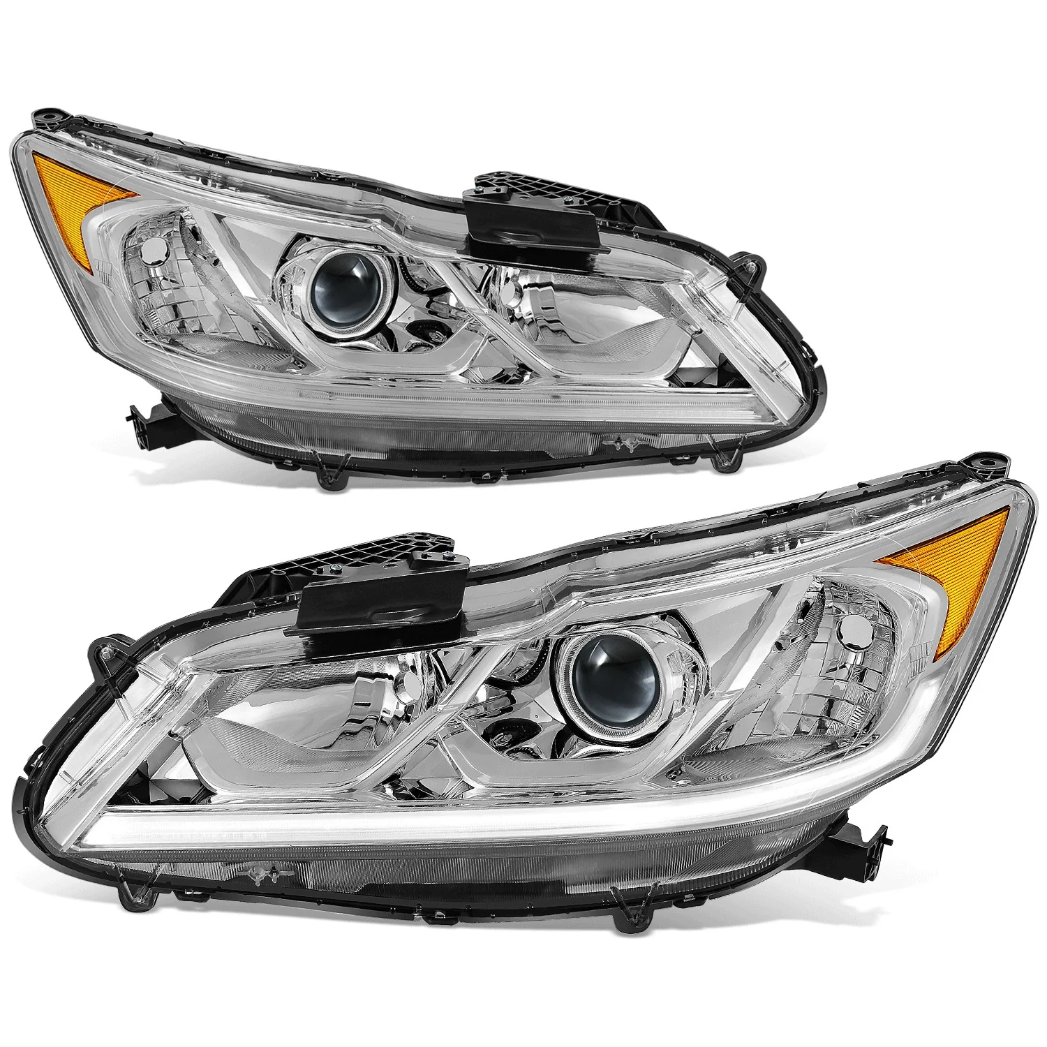 DNA Projector Headlights Honda Accord Sedan (2016-2017) Black or Chrome Housing - Image 11