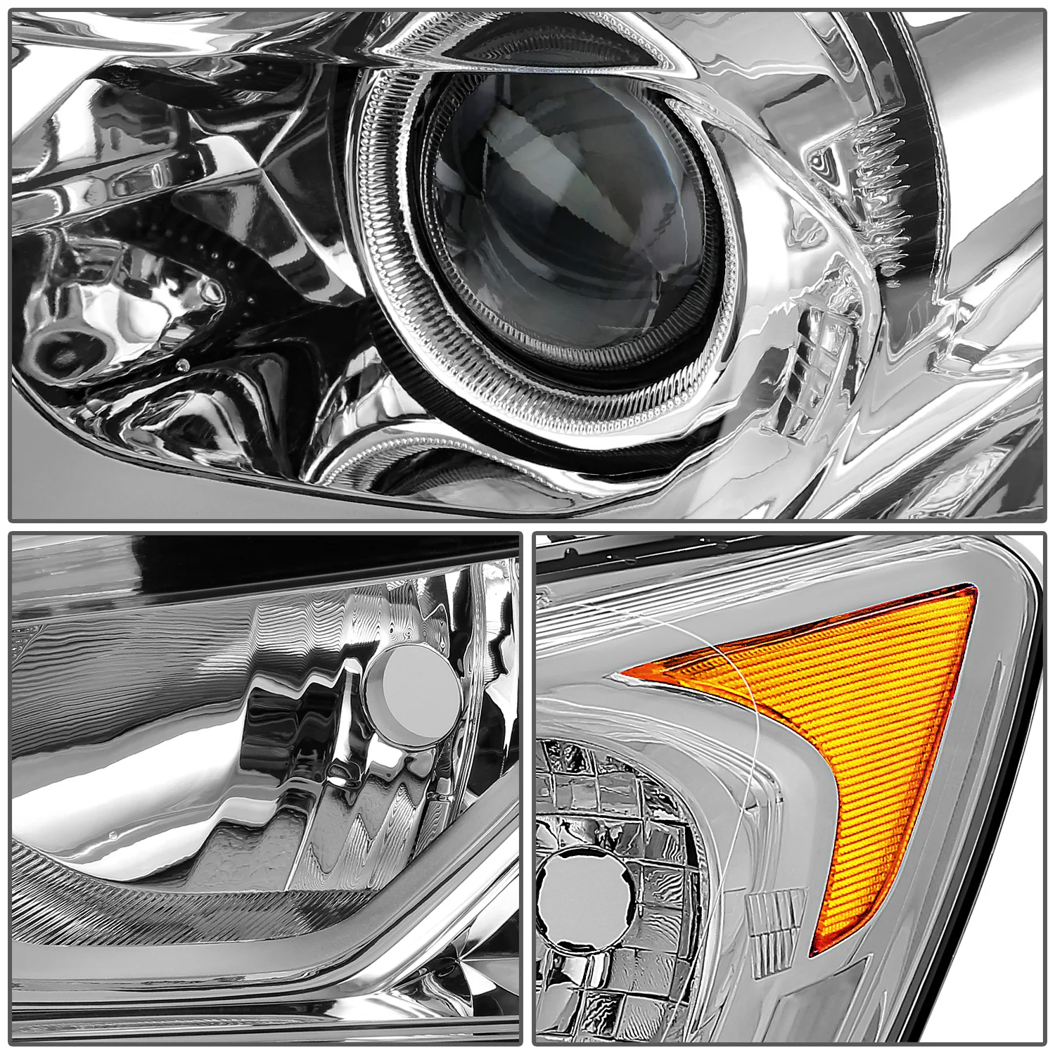 DNA Projector Headlights Honda Accord Sedan (2016-2017) Black or Chrome Housing - Image 12
