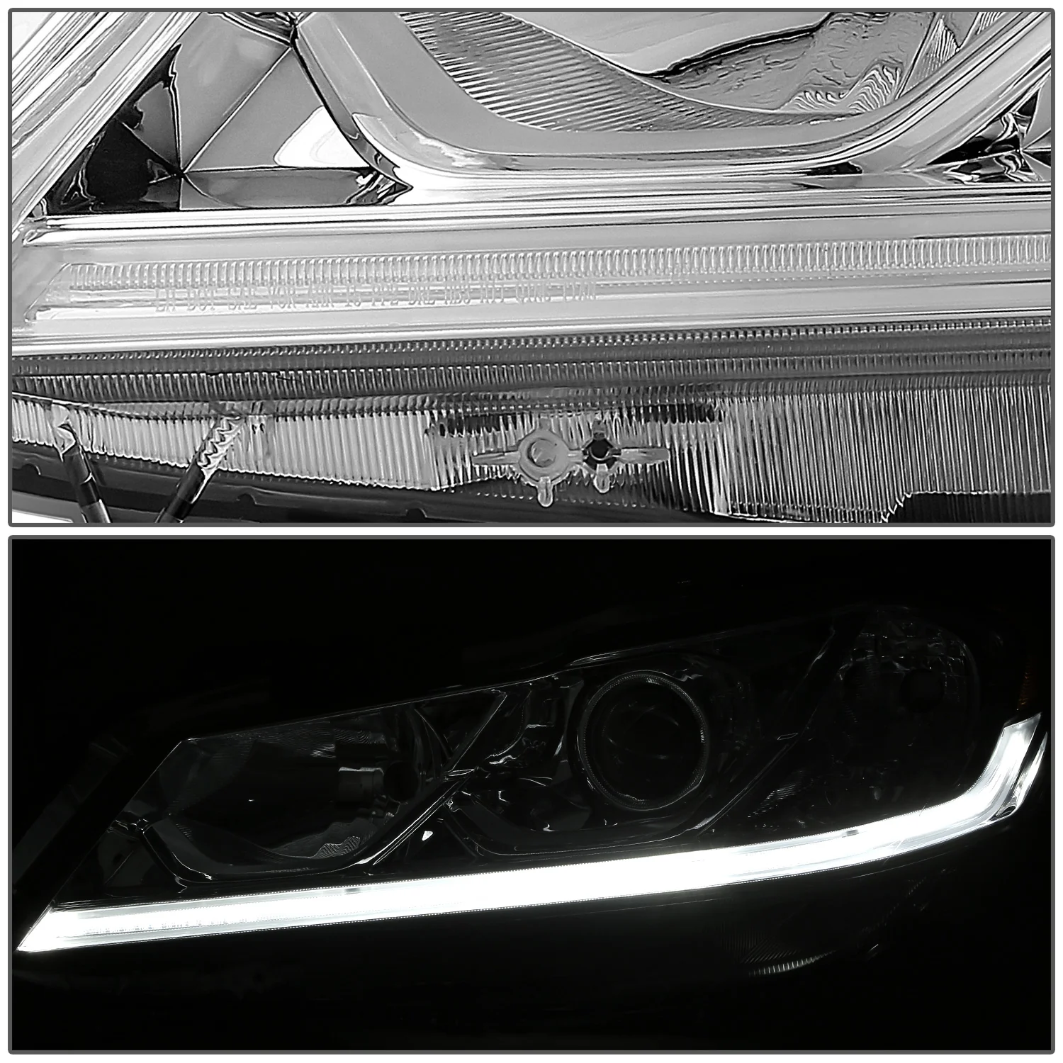 DNA Projector Headlights Honda Accord Sedan (2016-2017) Black or Chrome Housing - Image 13