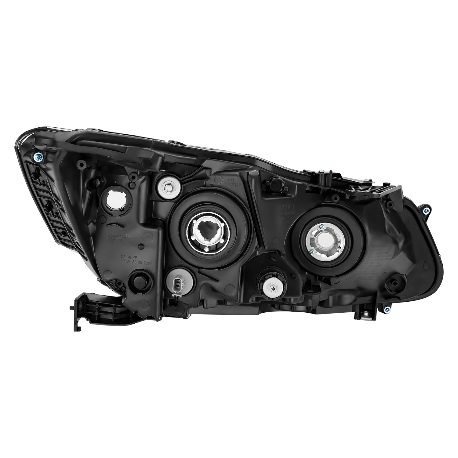 DNA Projector Headlights Honda Accord Sedan (2016-2017) Black or Chrome Housing - Image 14