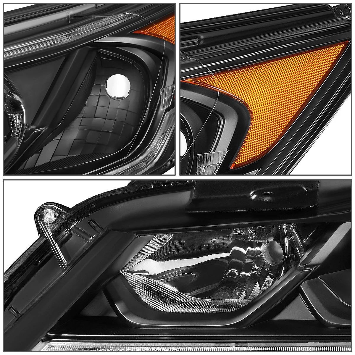 DNA Projector Headlights Honda Accord Sedan (2016-2017) Black or Chrome Housing - Image 4