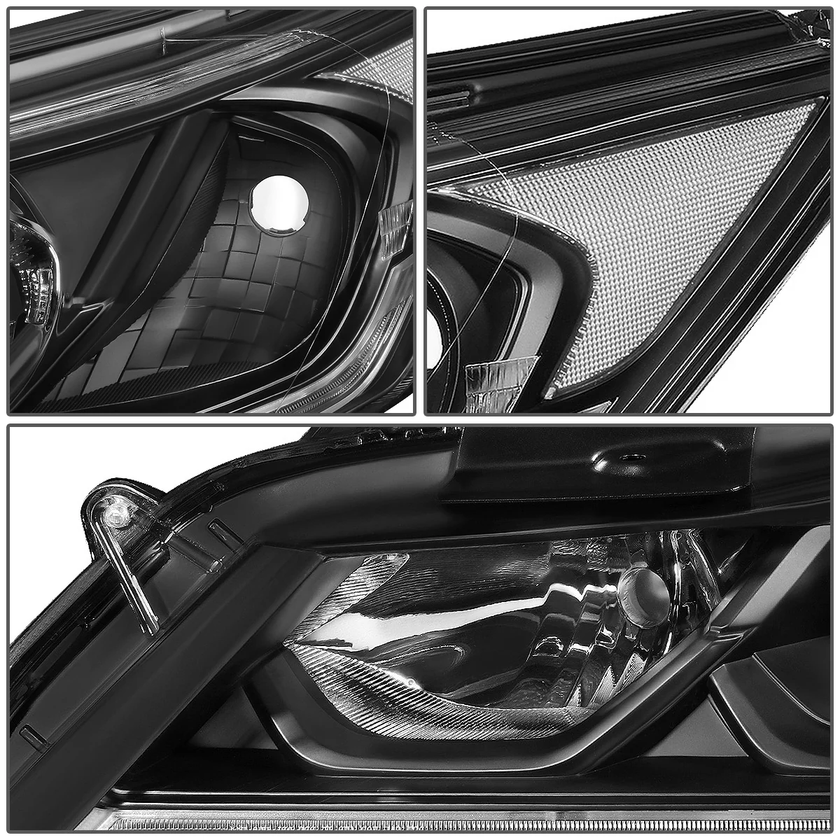 DNA Projector Headlights Honda Accord Sedan (2016-2017) Black or Chrome Housing - Image 9