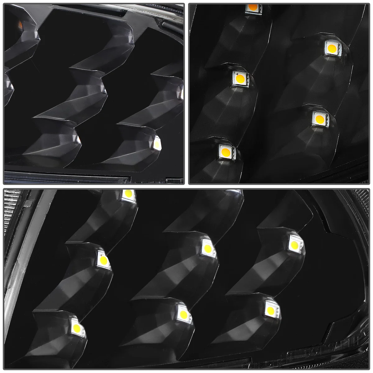DNA Projector Headlights Honda Civic Coupe / Hatchback (92-95) w/ LED DRL - Black Housing - Image 6