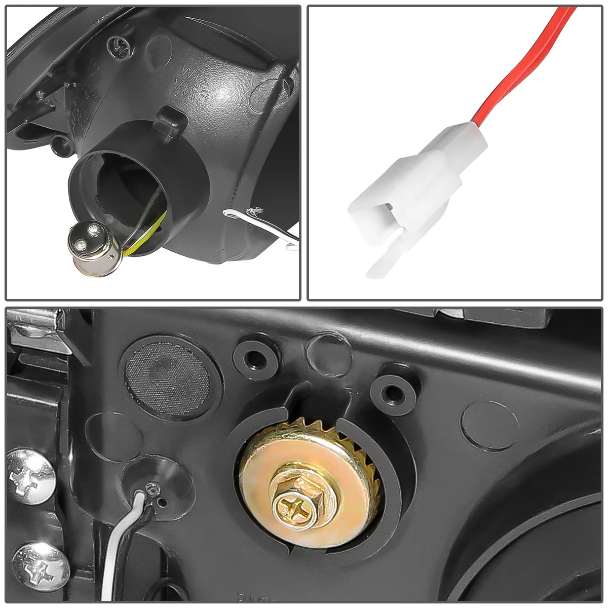 DNA Projector Headlights Honda Civic Coupe / Hatchback (92-95) w/ LED DRL - Black Housing - Image 9
