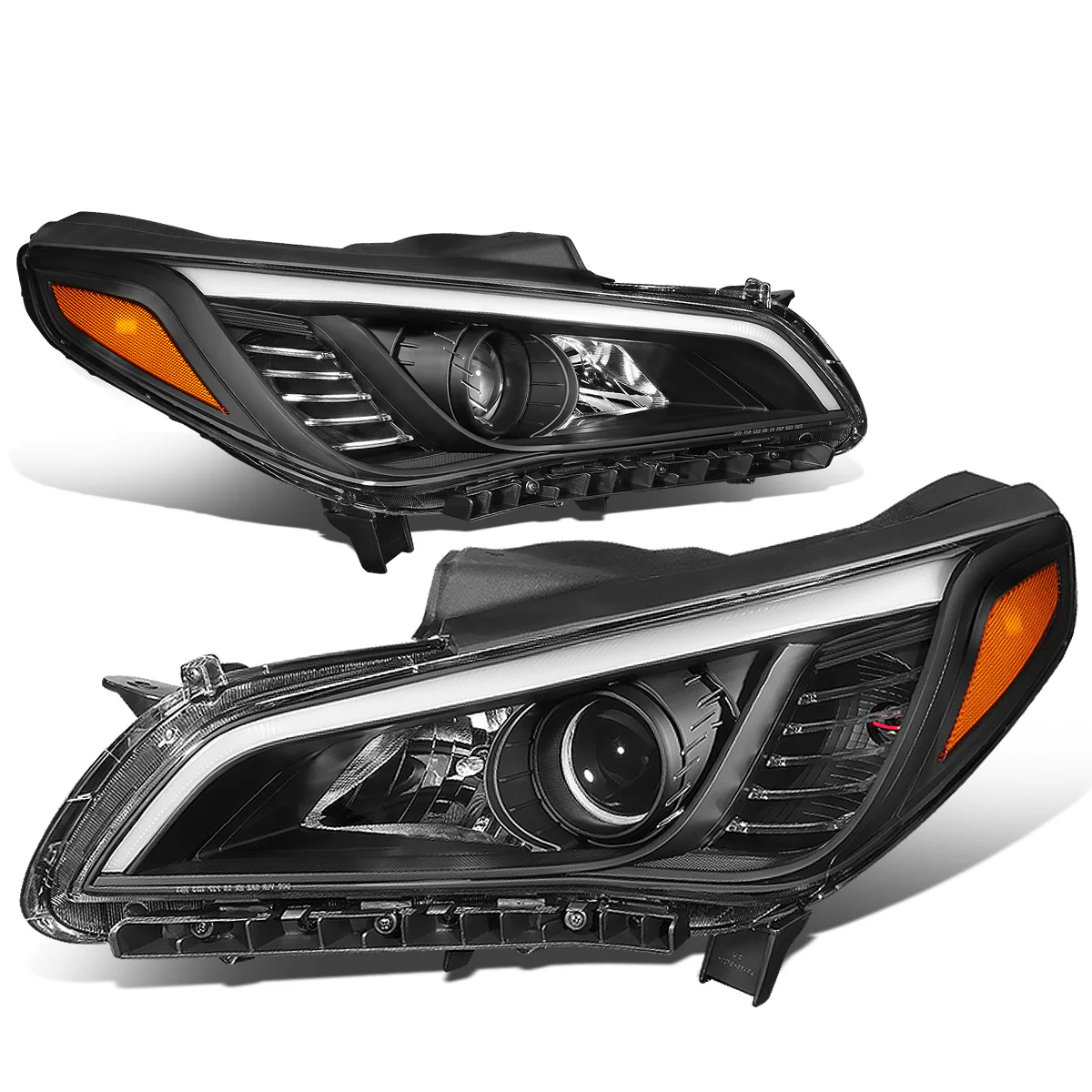 DNA Projector Headlights Hyundai Sonata (2015-2017) OE Style w/ Black or Chrome Housing - Image 2