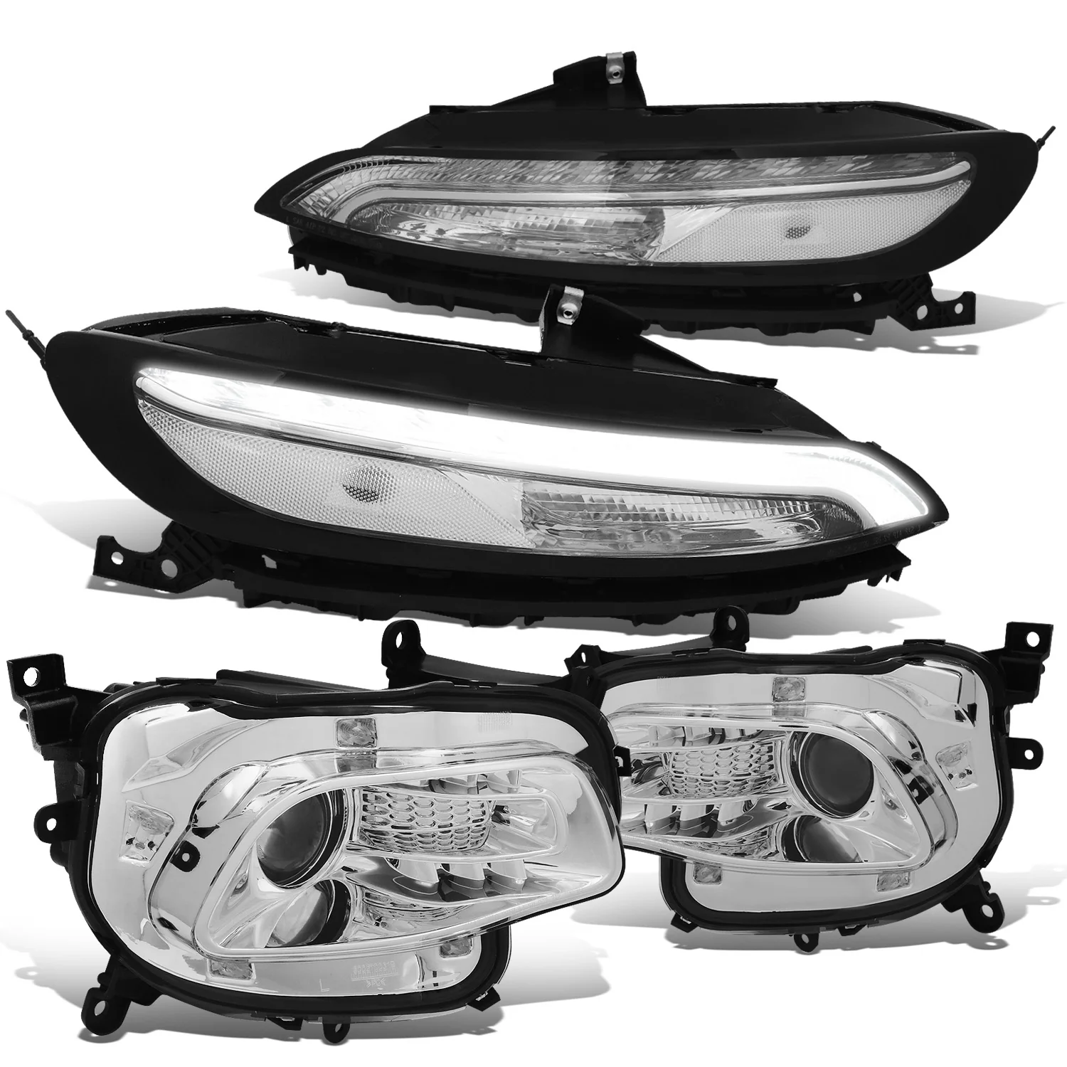 DNA Projector Headlights Jeep Cherokee (2014-2018) OE Style w/ Black or Chrome Housing - Image 10