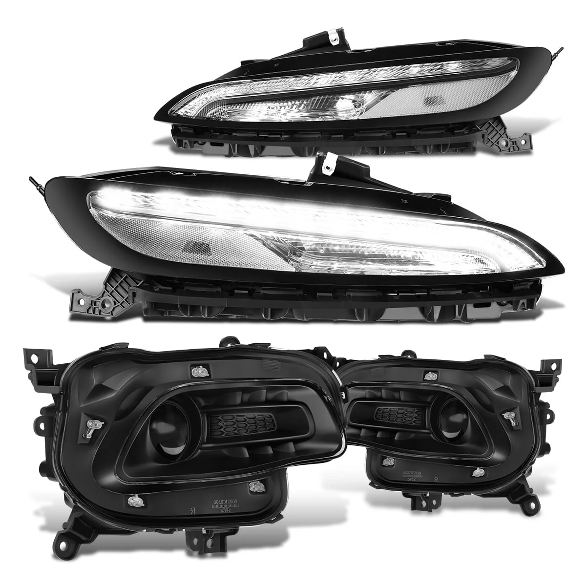 DNA Projector Headlights Jeep Cherokee (2014-2018) OE Style w/ Black or Chrome Housing - Image 4