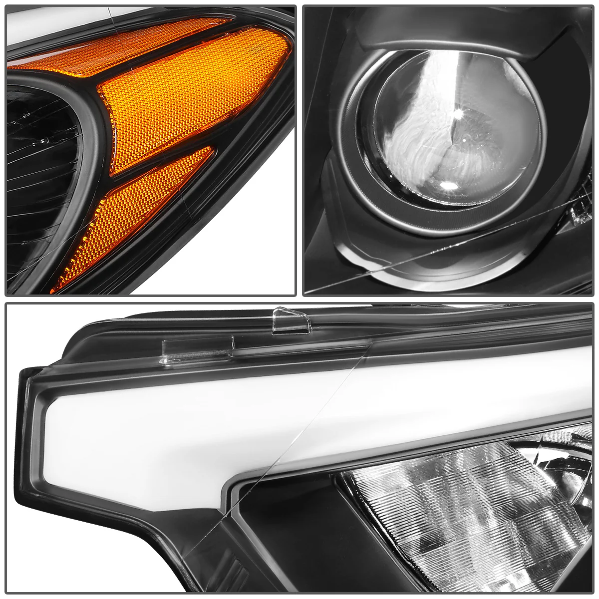 DNA Projector Headlights Kia Forte / Forte Koup / Forte 5 (2014-2016) OE Style w/ Black Housing - Image 4
