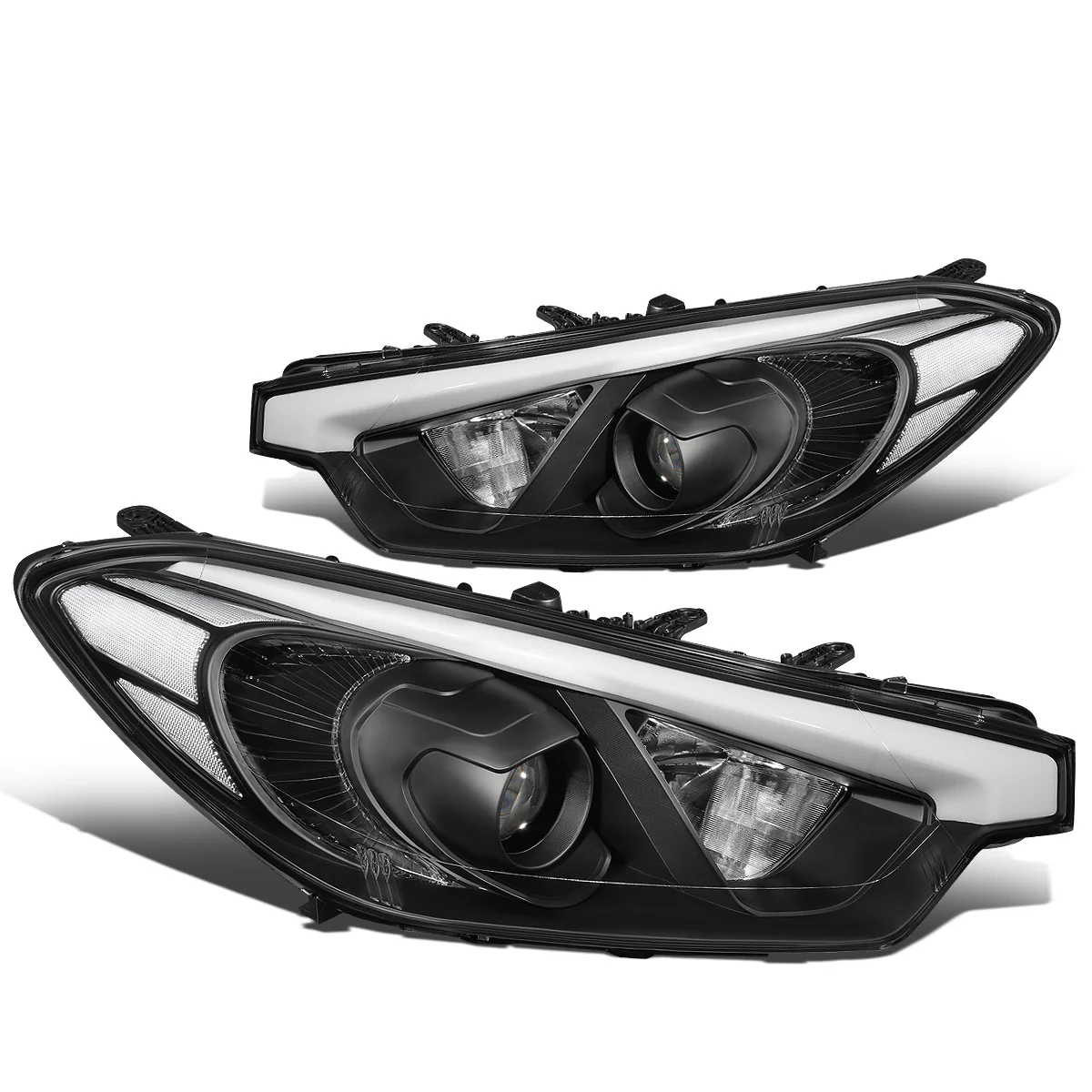 DNA Projector Headlights Kia Forte / Forte Koup / Forte 5 (2014-2016) OE Style w/ Black Housing - Image 6
