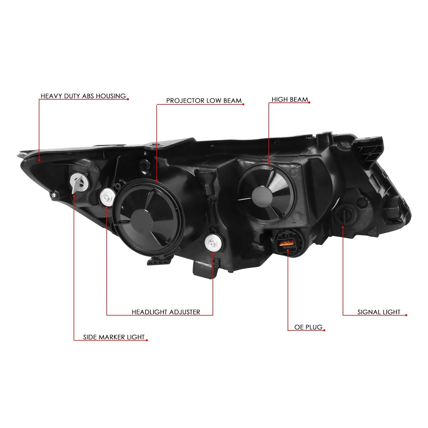 DNA Projector Headlights Kia Optima (2011-2013) OE Style w/ Black or Chrome Housing - Image 20