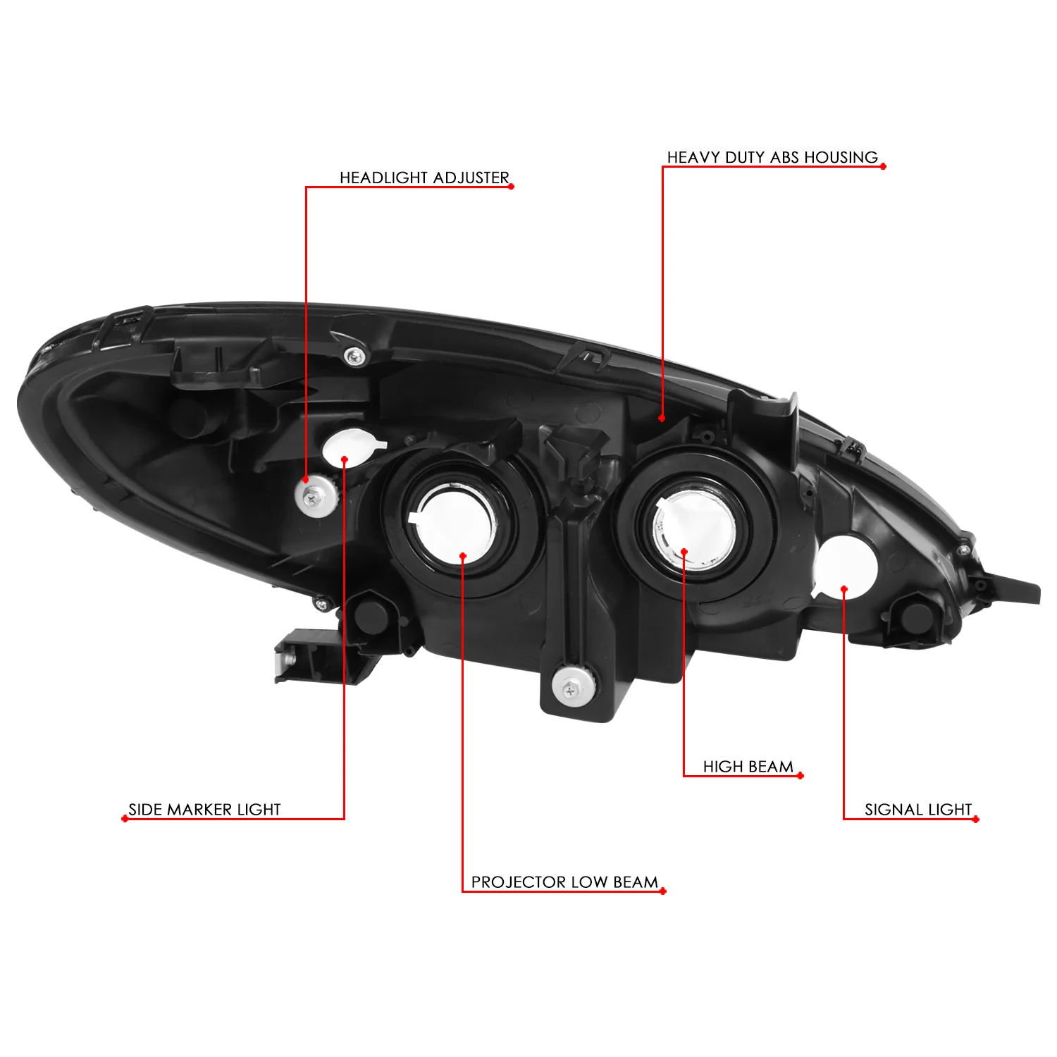 DNA Projector Headlights Lexus ES330 (2004-2006) Black or Chrome Housing - Image 9