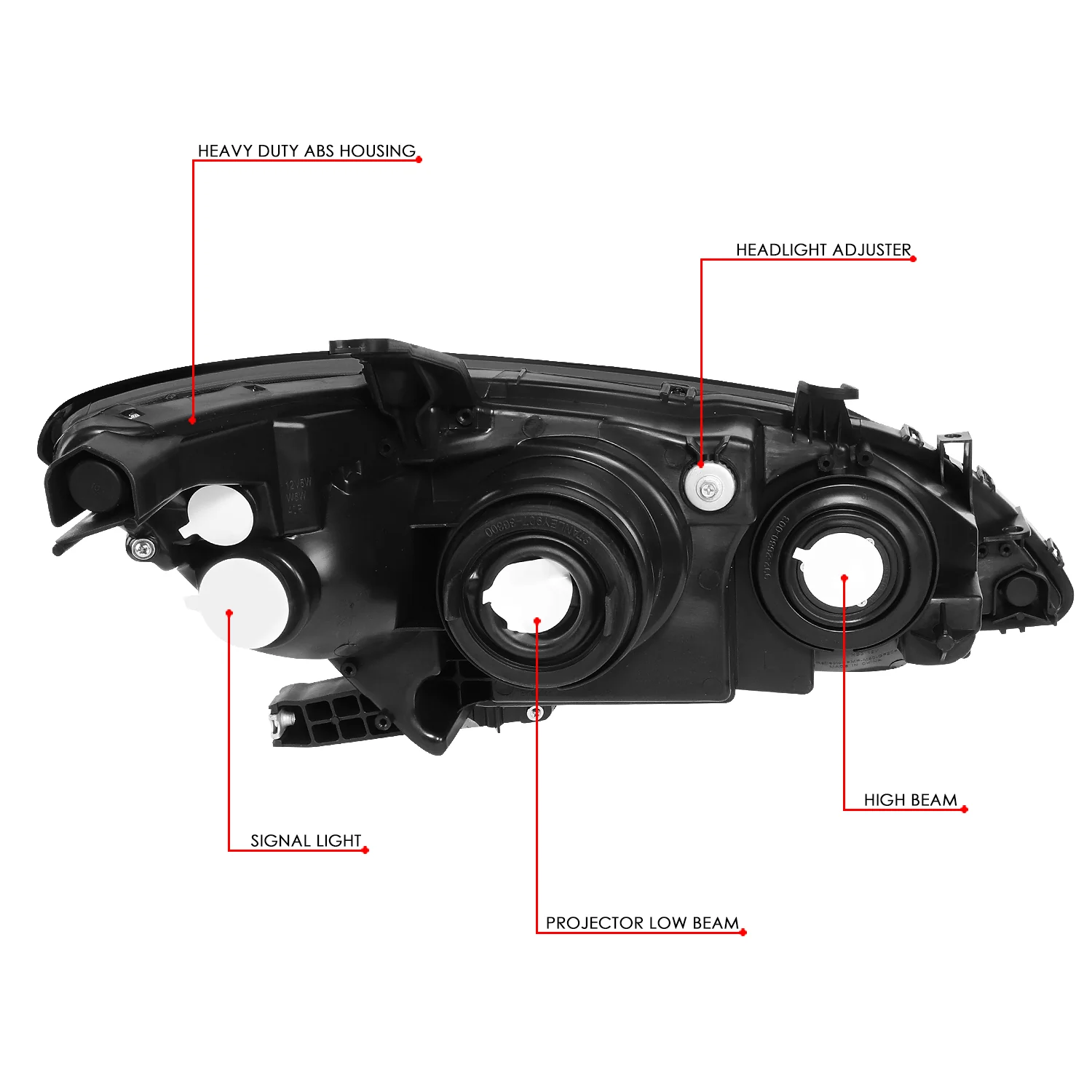 DNA Projector Headlights Lexus ES350 (07-09) OE Style w/ Black or Chrome Housing - Image 20