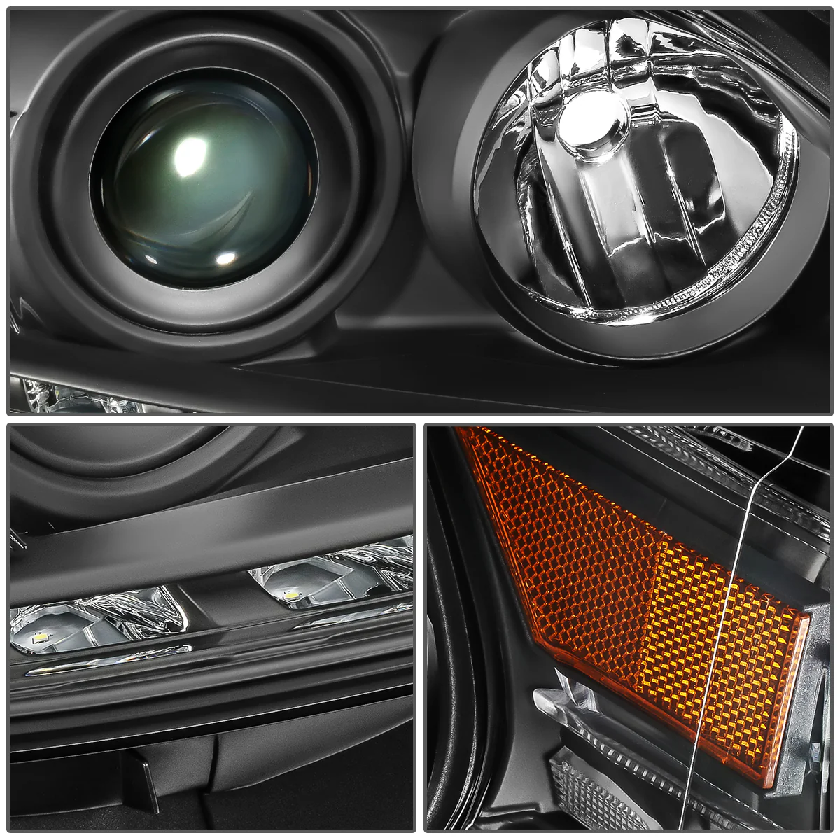 DNA Projector Headlights Lexus RX350 RX450H (2013-2015) OE Style w/ Black or Chrome Housing - Image 2