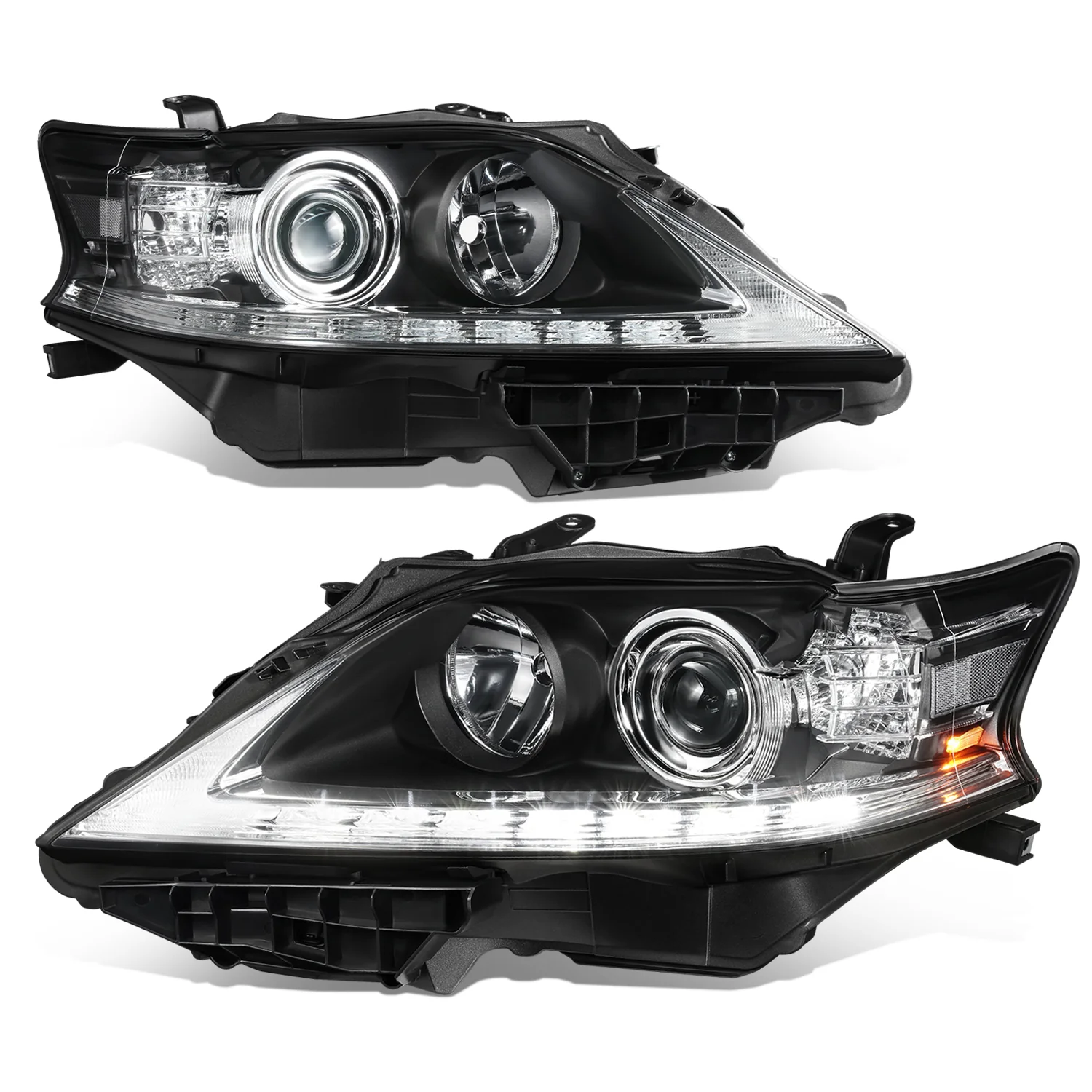 DNA Projector Headlights Lexus RX350 RX450H (2013-2015) OE Style w/ Black or Chrome Housing - Image 9