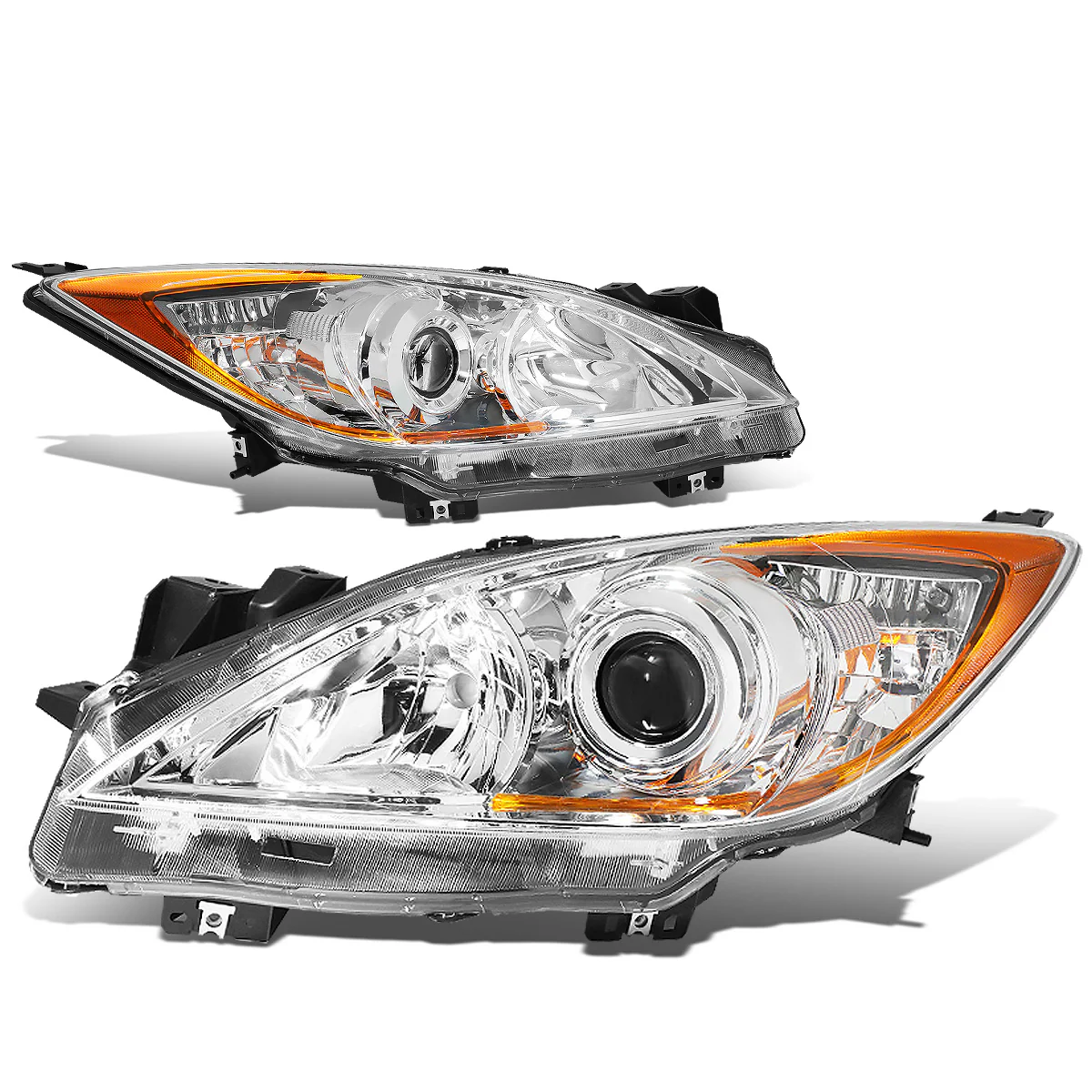 DNA Projector Headlights Mazda 3 Sedan (10-13) OE Style w/ Black or Chrome Housing - Image 12