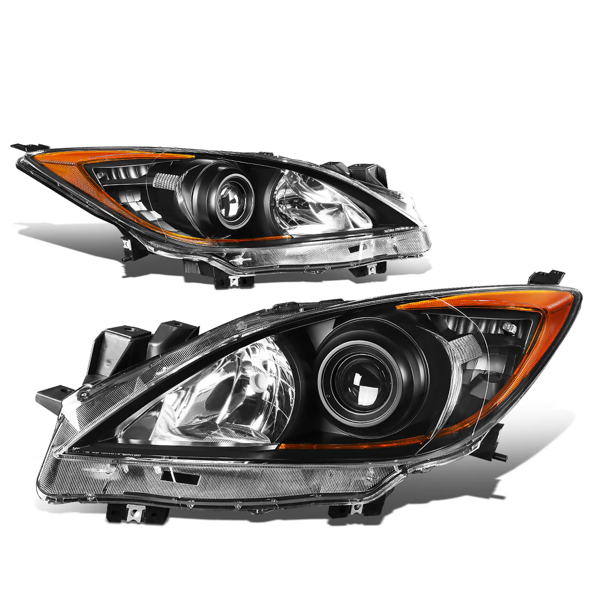 DNA Projector Headlights Mazda 3 Sedan (10-13) OE Style w/ Black or Chrome Housing - Image 2