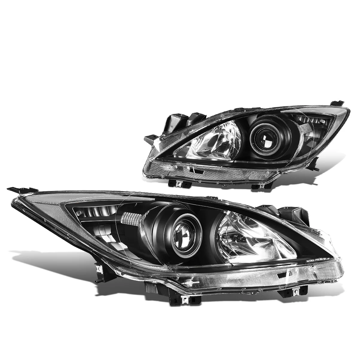 DNA Projector Headlights Mazda 3 Sedan (10-13) OE Style w/ Black or Chrome Housing - Image 6