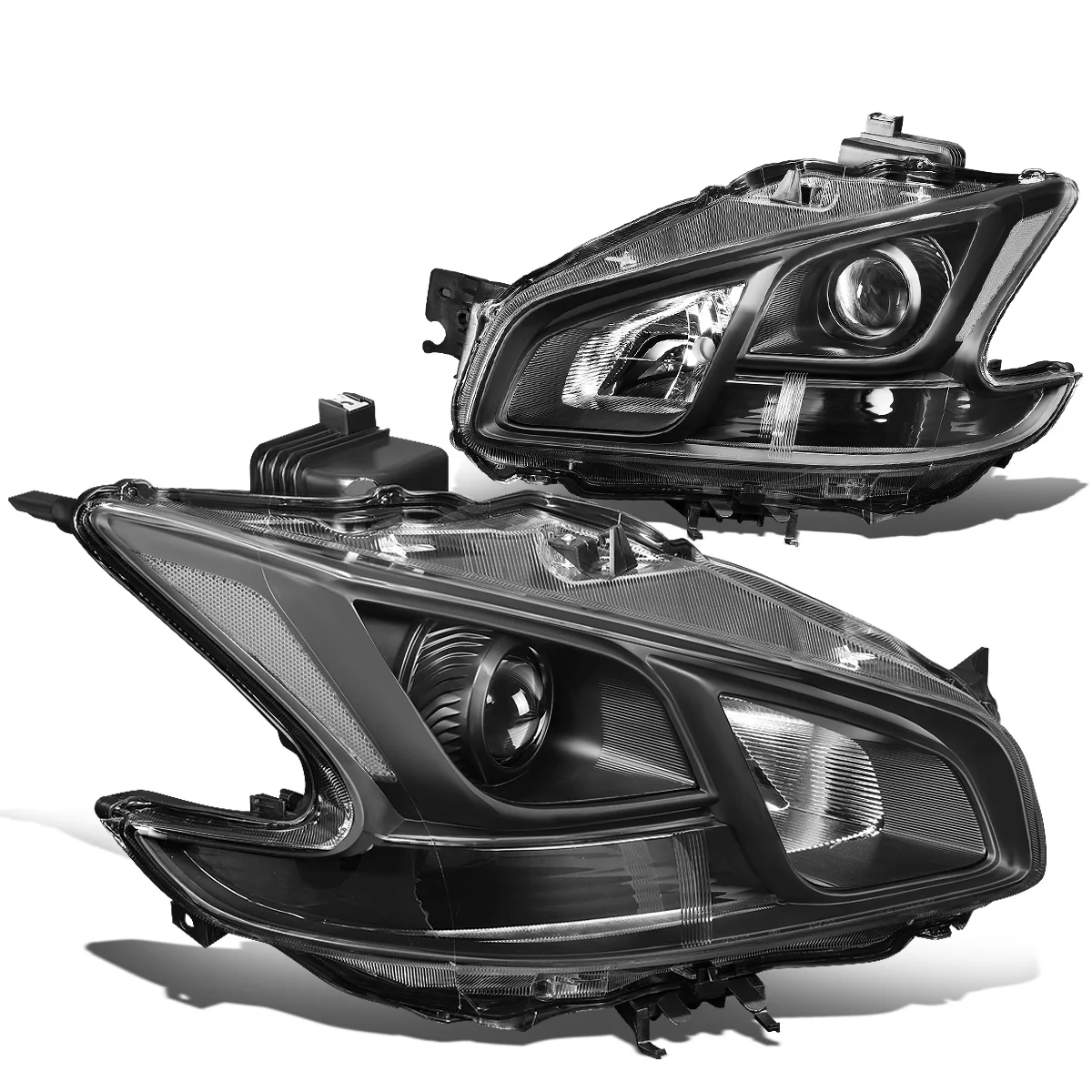 DNA Projector Headlights Nissan Maxima (2009-2014) OE Style w/ Black or Chrome Housing - Image 6